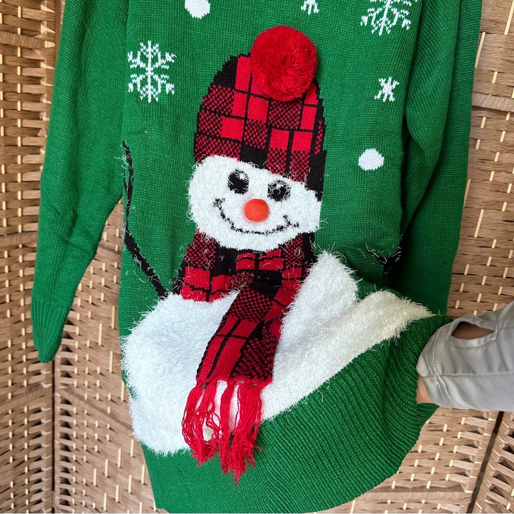 Snowman Holiday Sweater - L, Wms - Picture 4 of 6